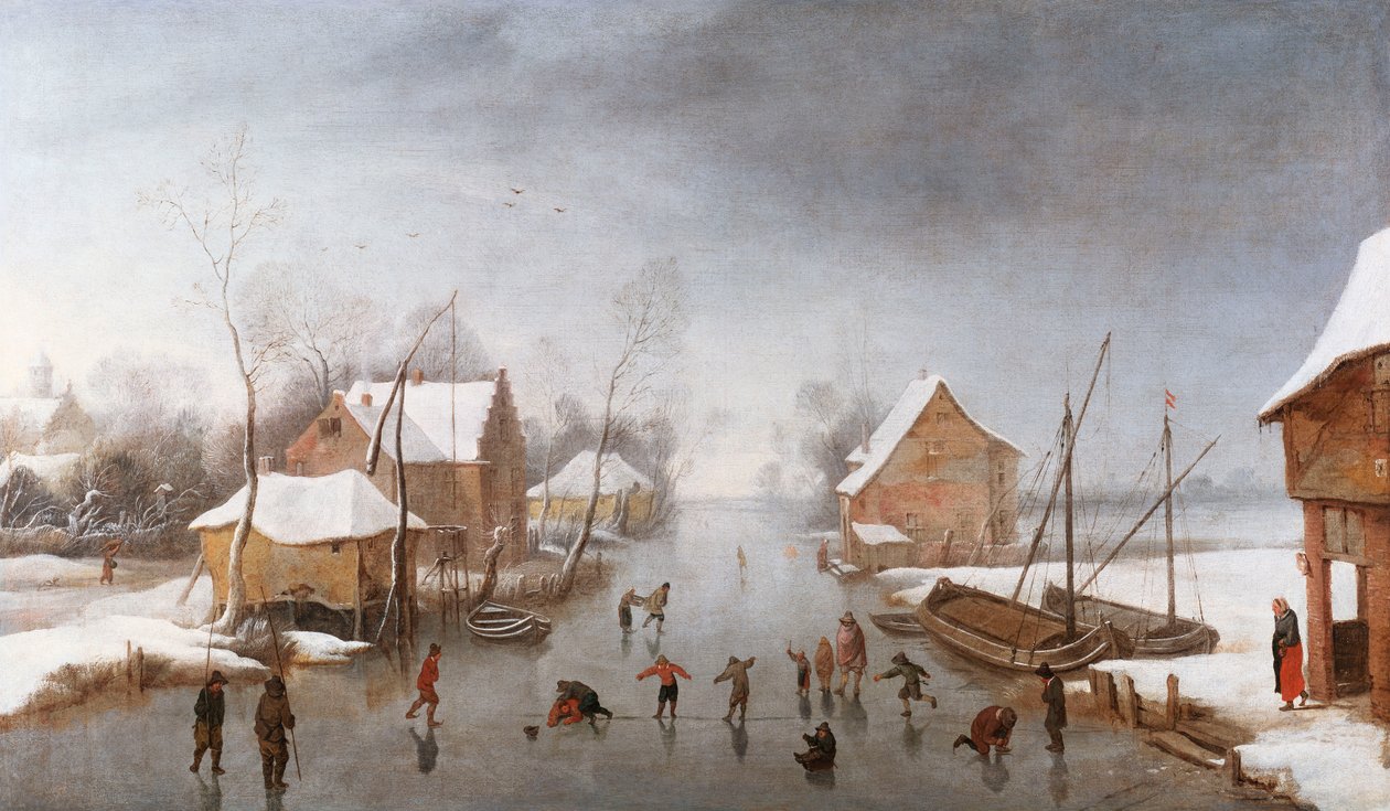 Bir Kış Nehir Manzarası by Jan Wildens