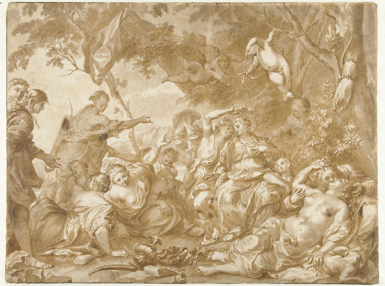 Yaban mersini içinde nergis zambağı by Jan de Bisschop