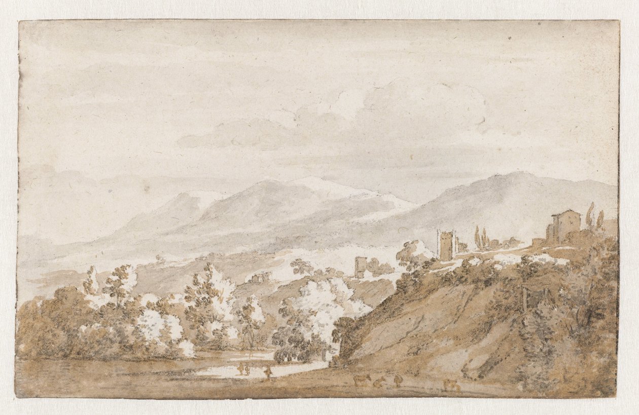 İtalya'da dağlık manzara by Jan de Bisschop