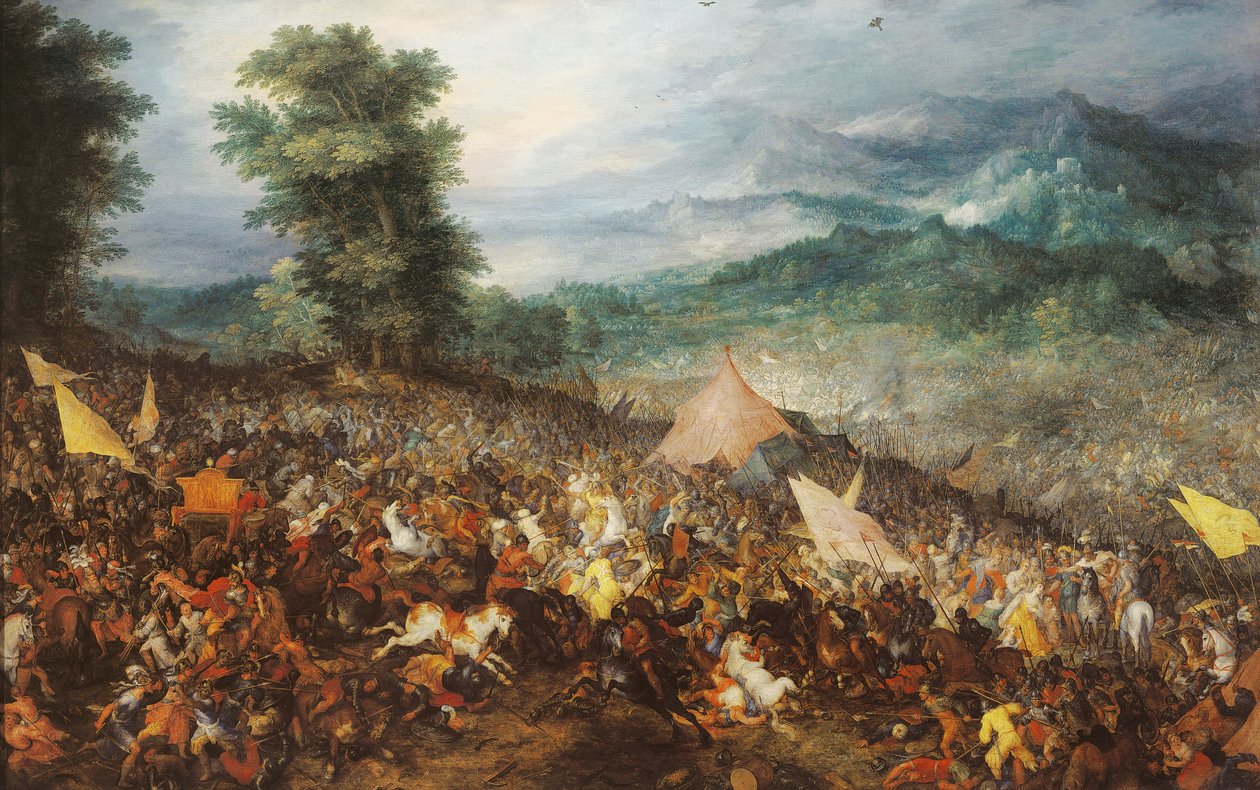 Gaugamela Savaşı by Jan the Elder Brueghel