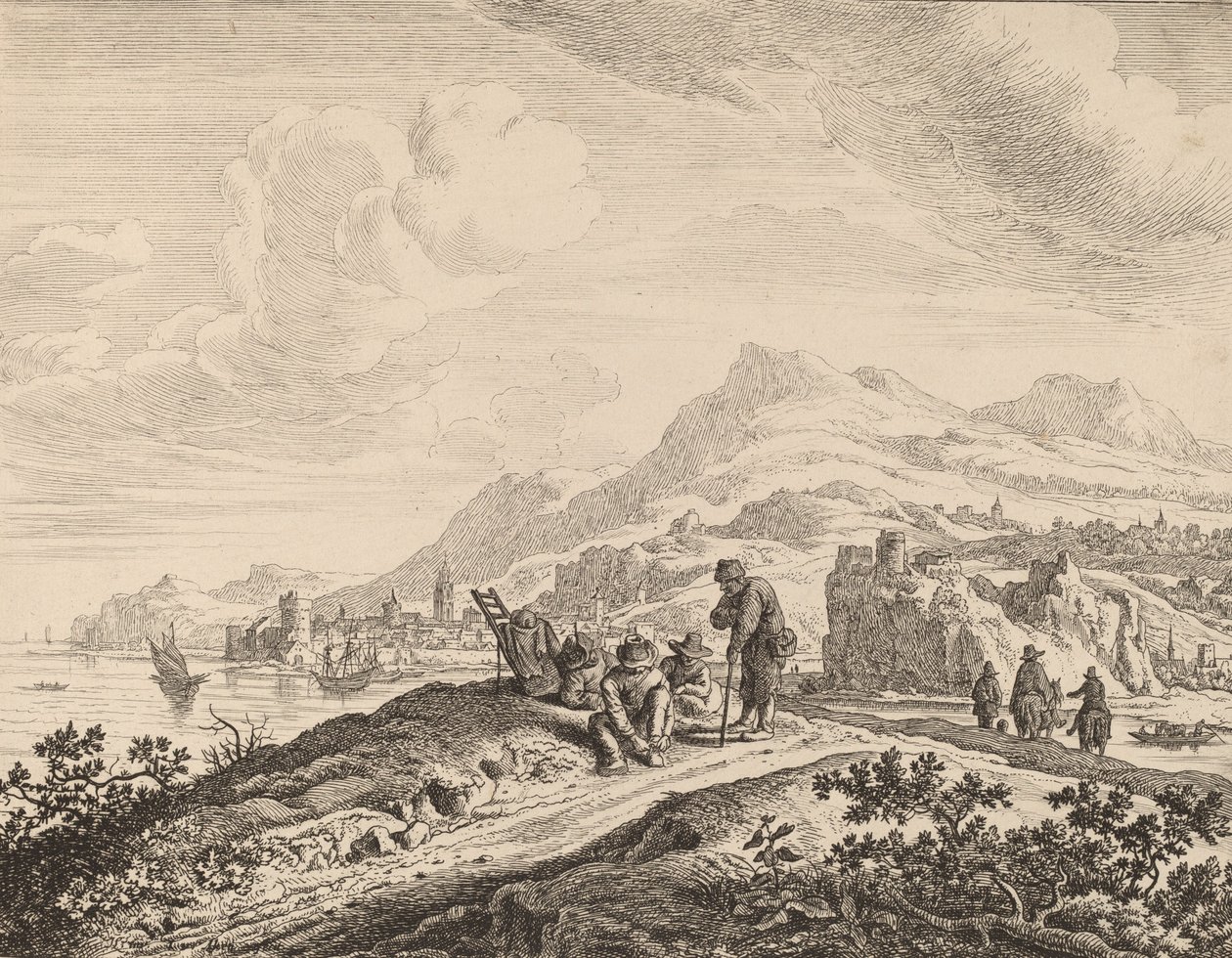 Ren Nehri manzarası. by Jan van Aken