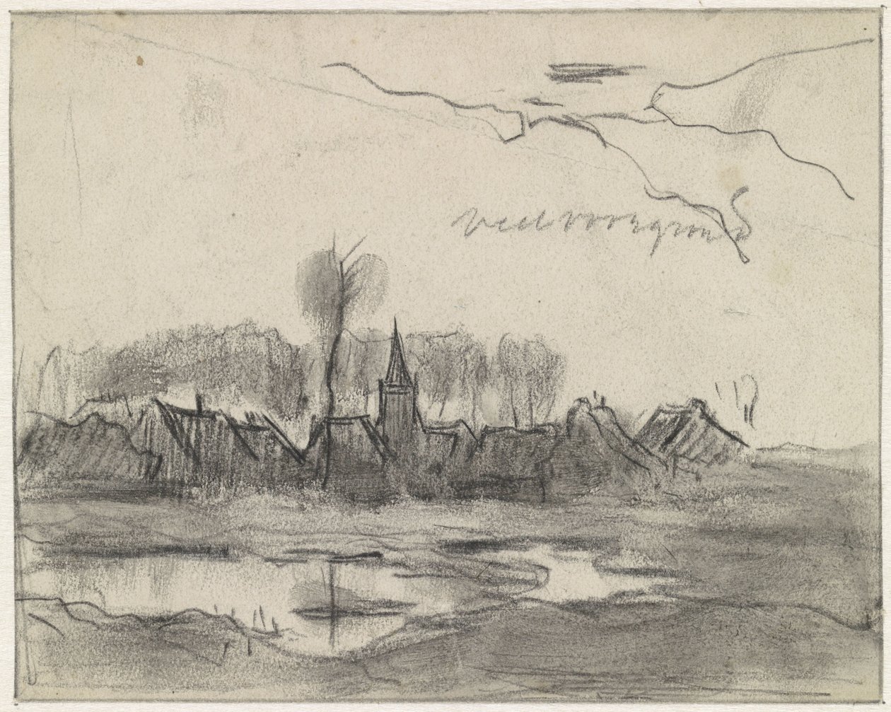 Bir köy manzarası by Jan van Essen