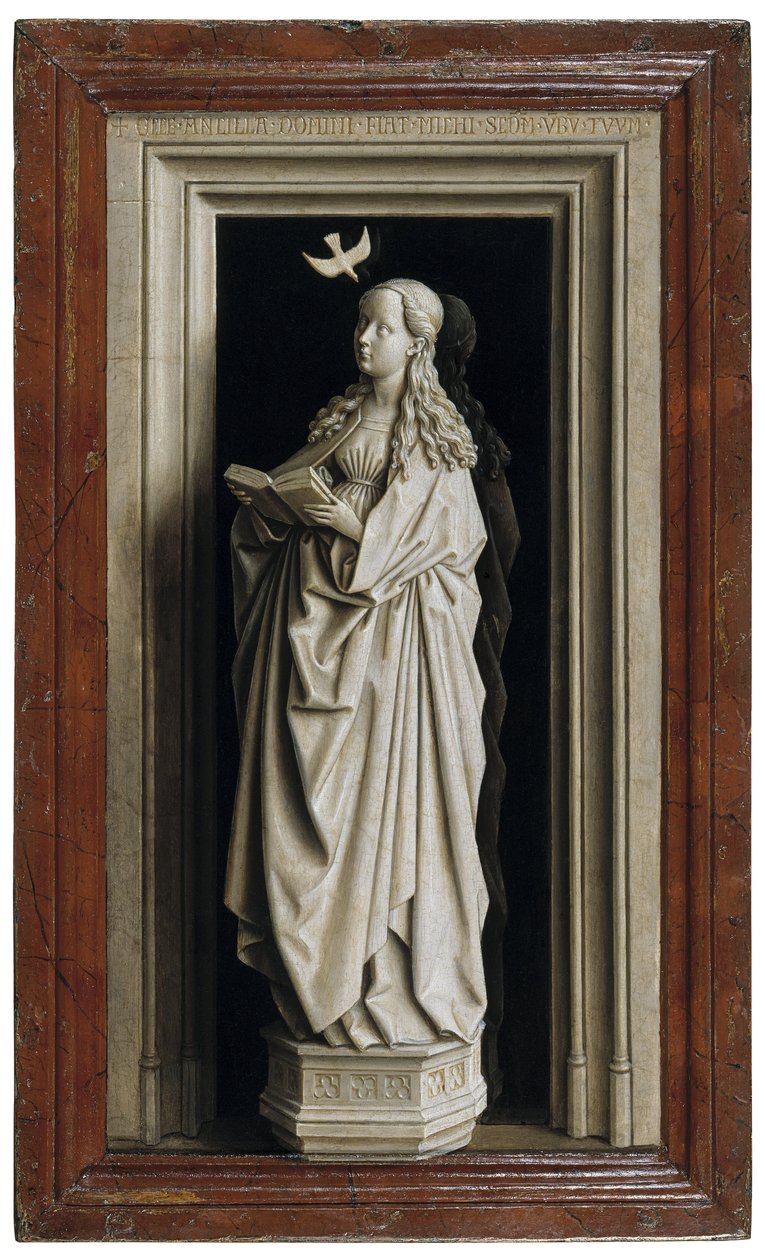 Müjde İki Parçası, sağ panel, 1434-1435 by Jan van Eyck