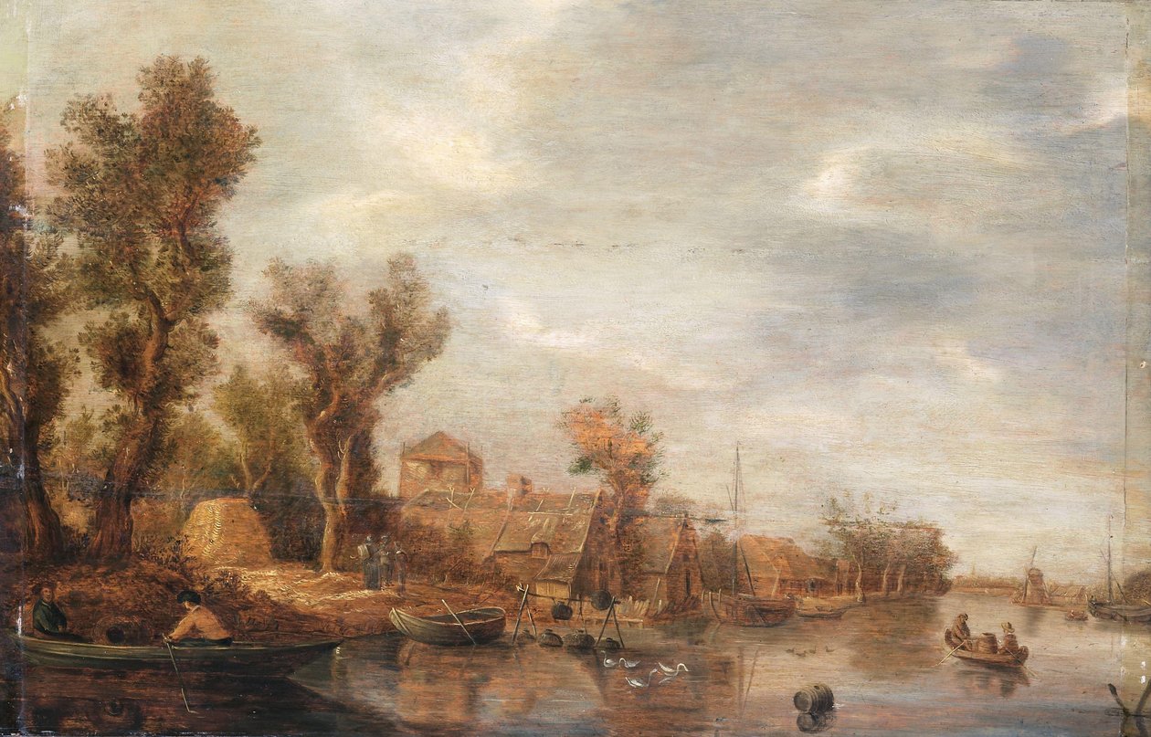 Nehir manzarası by Jan van Goyen (follower of)