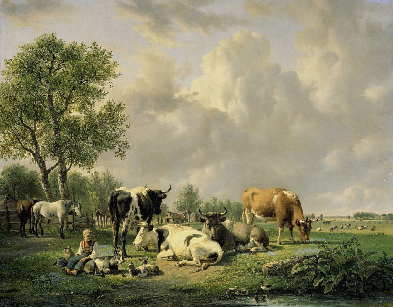 Hayvanlarla Çayır by Jan van Ravenswaay