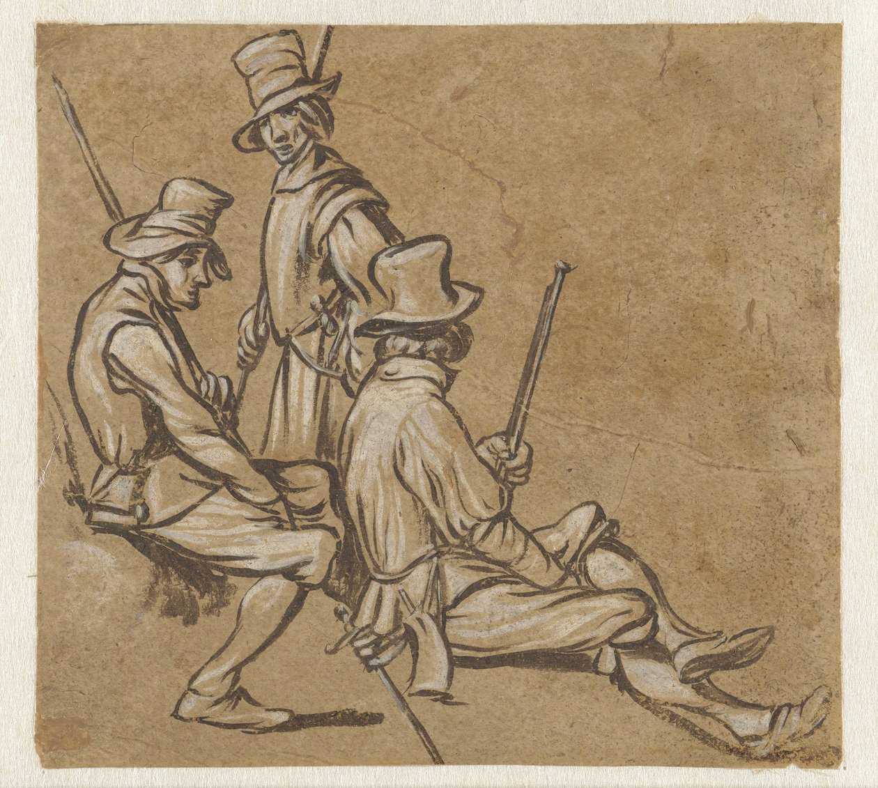 Üç asker grubu by Jan van de Velde (II)