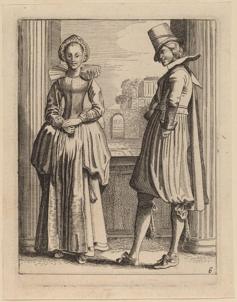Kostümlü İki Figür by Jan van de Velde II