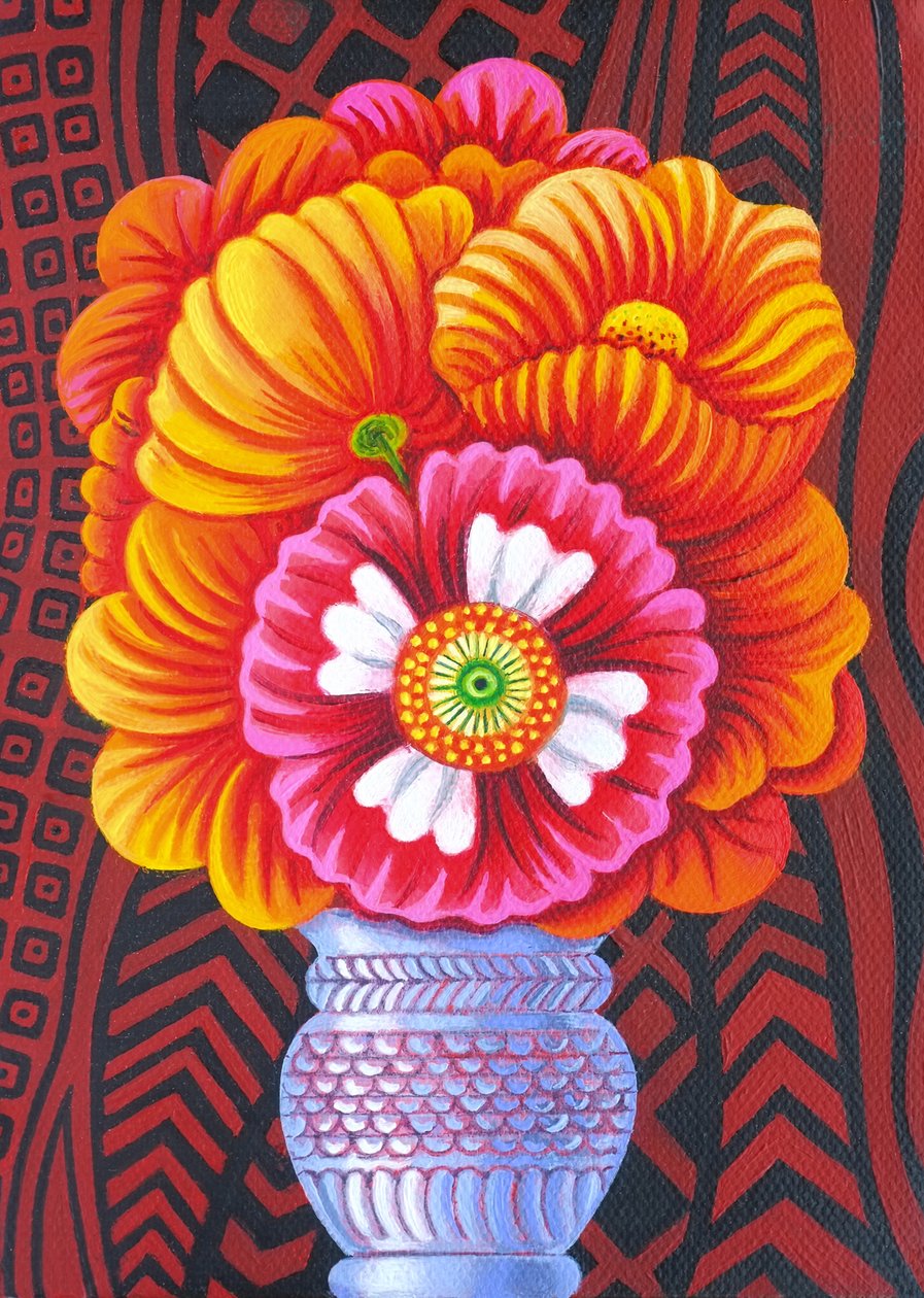 kadife çiçeği, 2014, by Jane Tattersfield