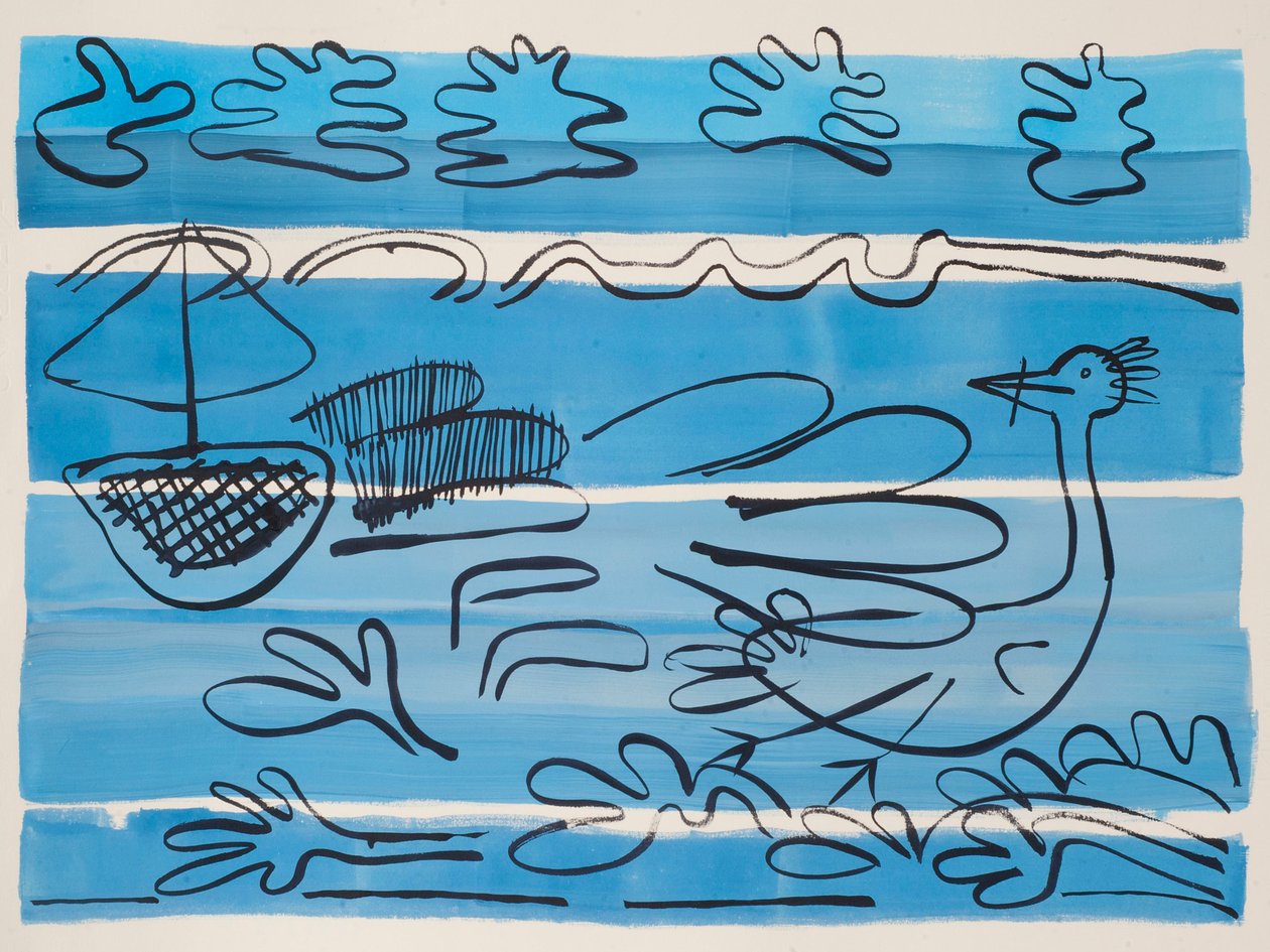 Yelken Batı Kıyısı, 2015 (suluboya ve mürekkep) by Janet McKenzie