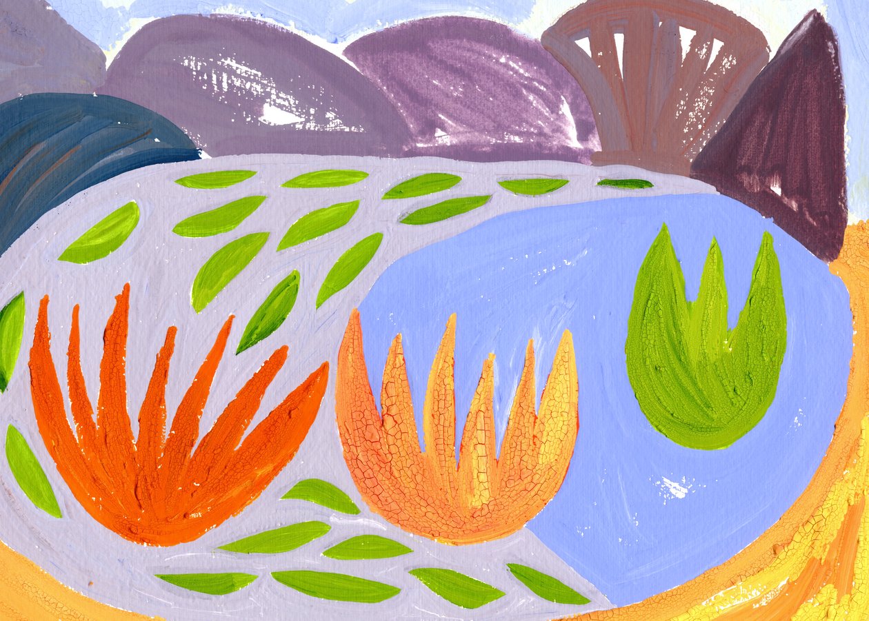 The Night Loch, 1996 (kağıt üzerinde guaj) by Janet McKenzie