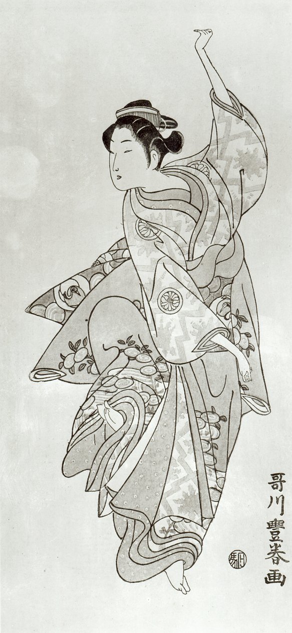 Dansçı (tahta baskı) by Japanese School