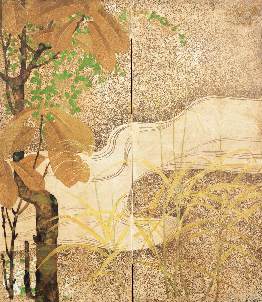 Akan Nehir (kağıt üzerine mürekkep) by Japanese School