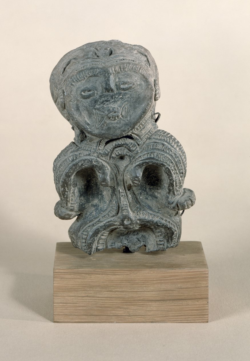 Jomon heykelcik (toprak çanak çömlek) by Japanese School