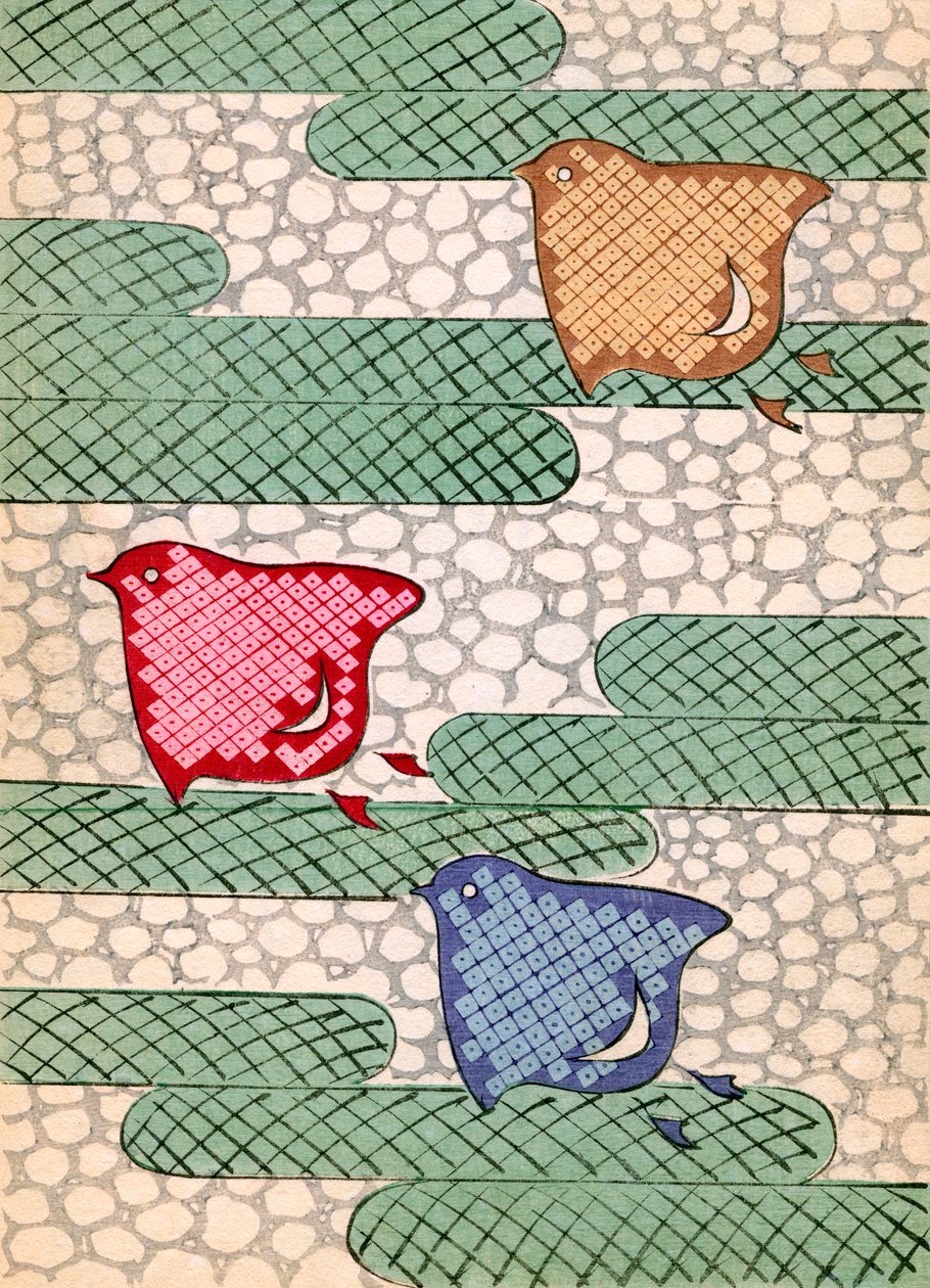 soyutlanmış kuşlar by Japanese School