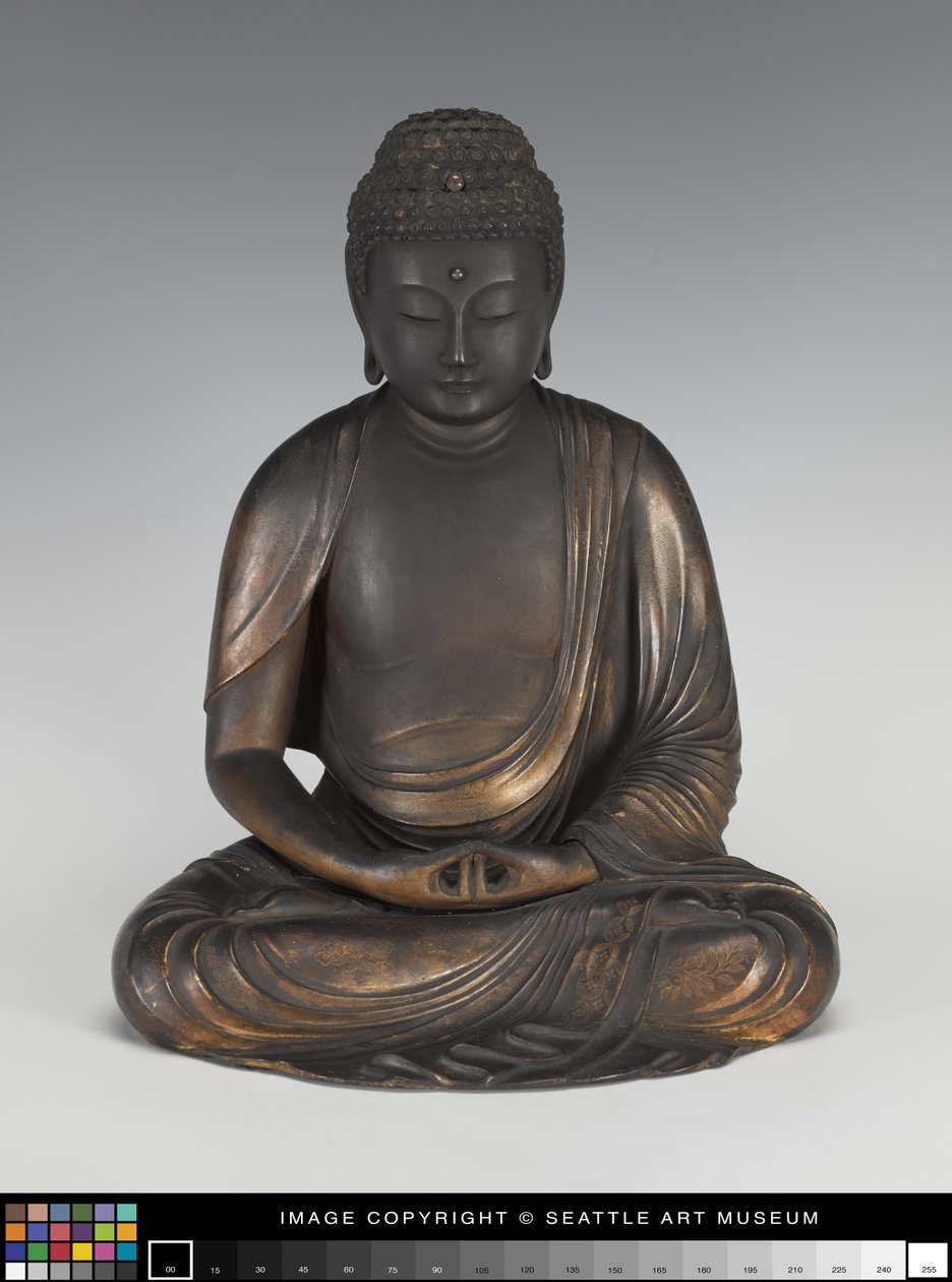 Lotus Kaidesi Üzerindeki Amida Buddha by Japanese School
