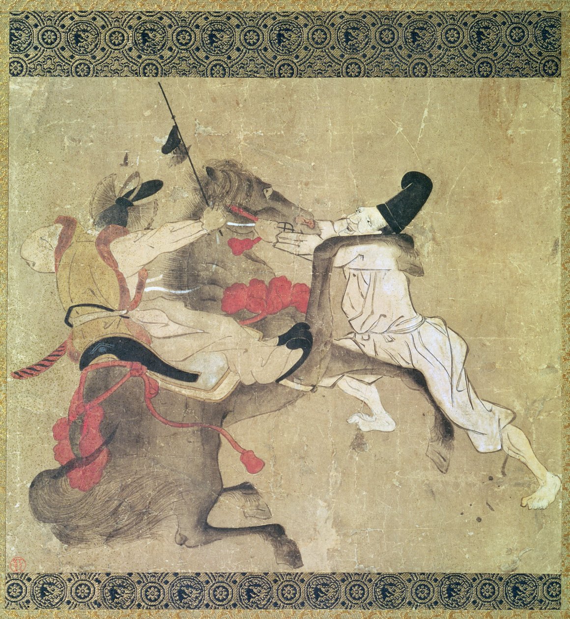 Kızgın At (boyalı kaydırma) by Japanese School