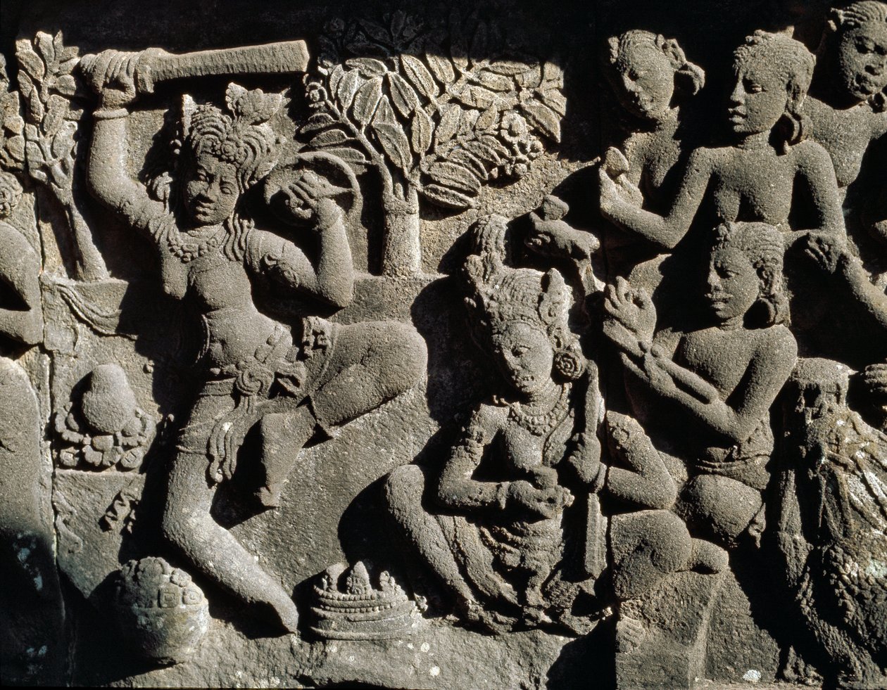 Hindu tapınağından kabartma by Javanese School