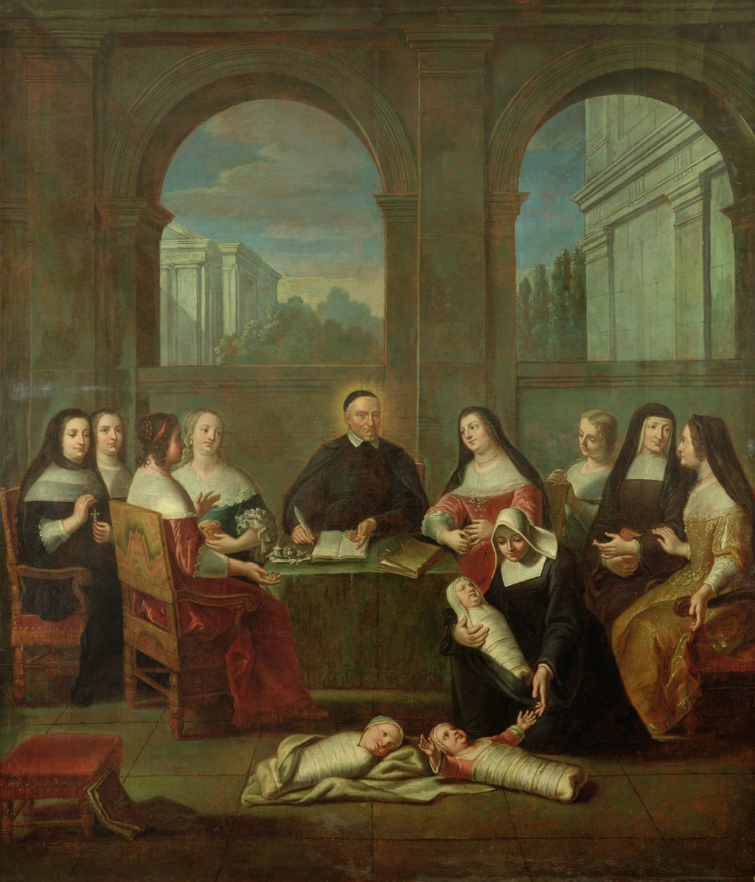 St. Vincent de Paul ve Hayırsever Kız Kardeşler, c.1729 by Jean Andre