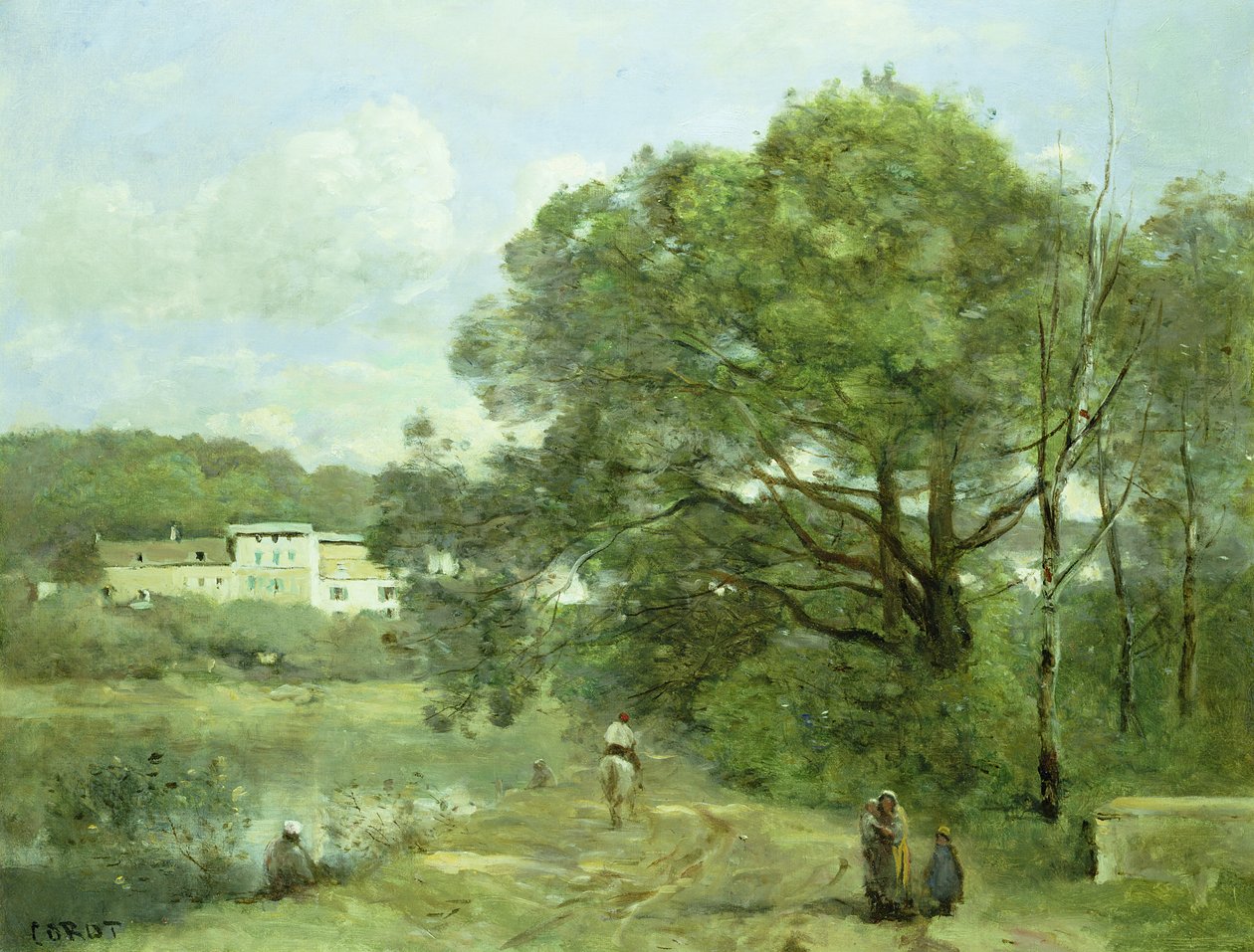 Avray Şehri by Jean Baptiste Camille Corot