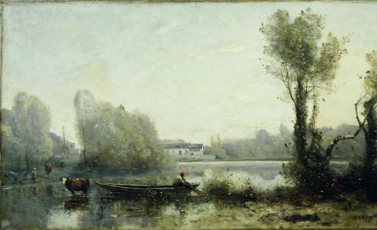 Avray Şehri by Jean Baptiste Camille Corot