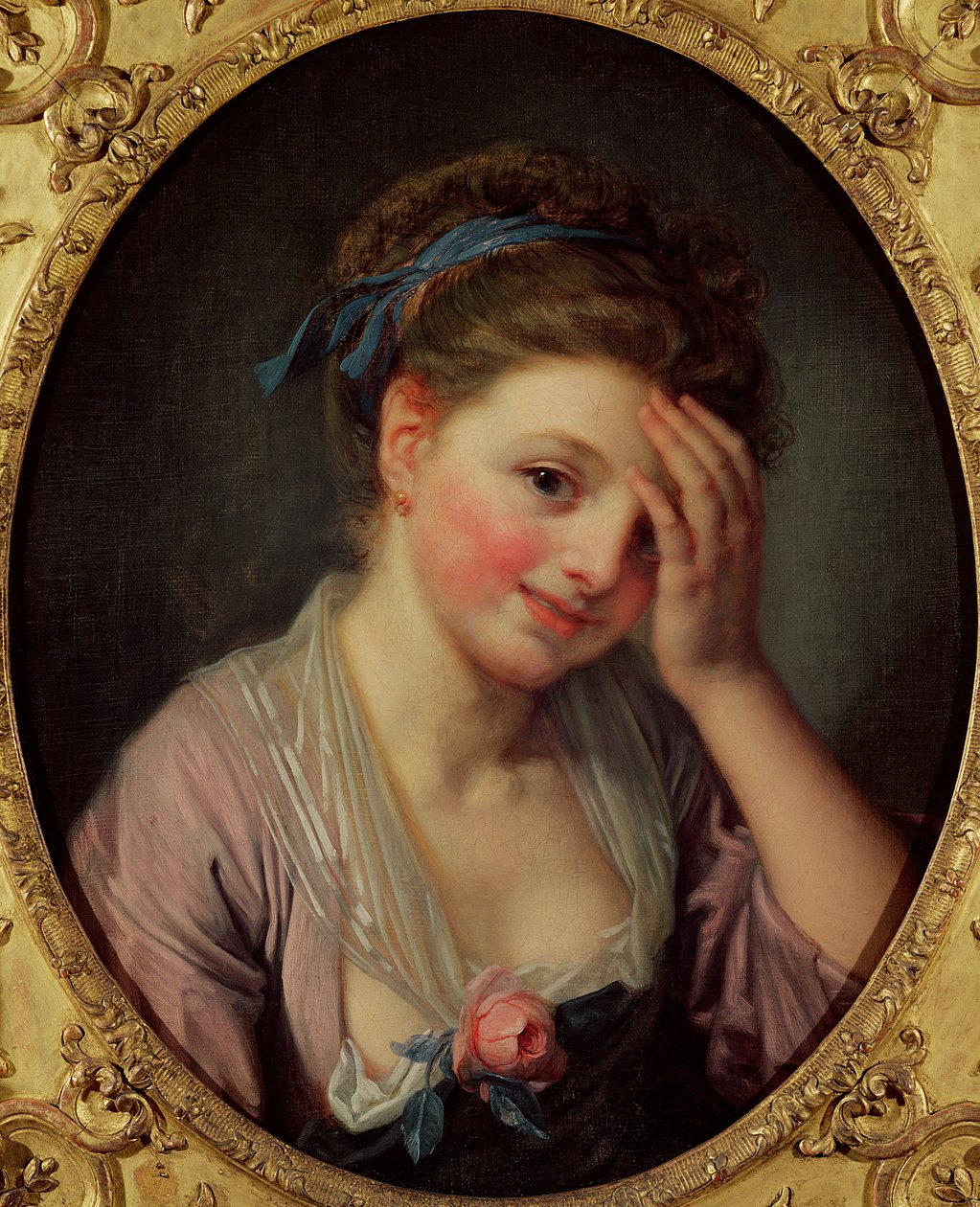 Güllü genç kız by Jean Baptiste Greuze