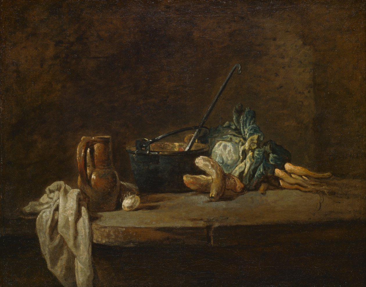 Çorba için Sebzeler by Jean Baptiste Simeon Chardin