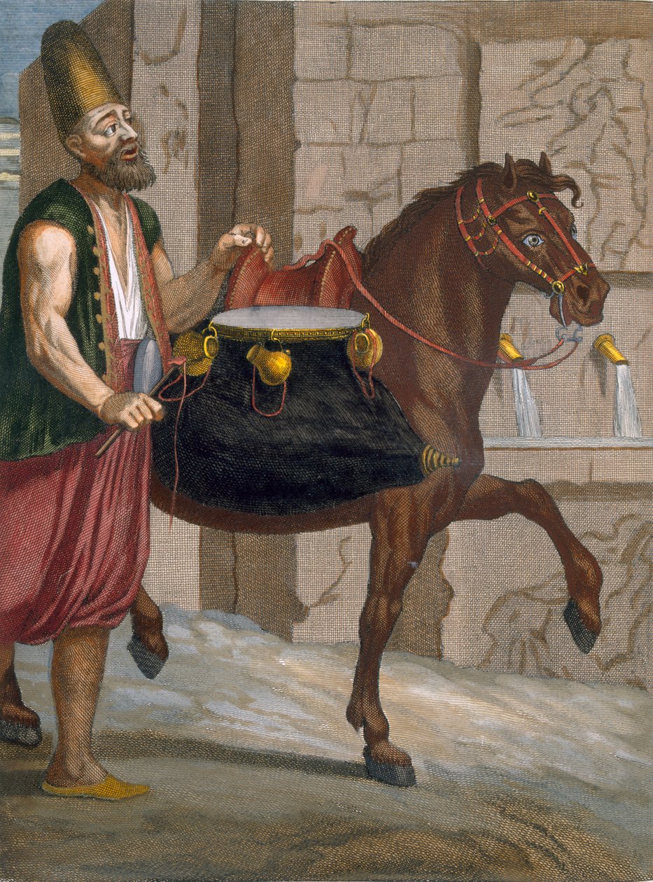 Saka, şehri dolaşan hayırsever bir Derviş, c.1708 by Jean Baptiste Vanmour