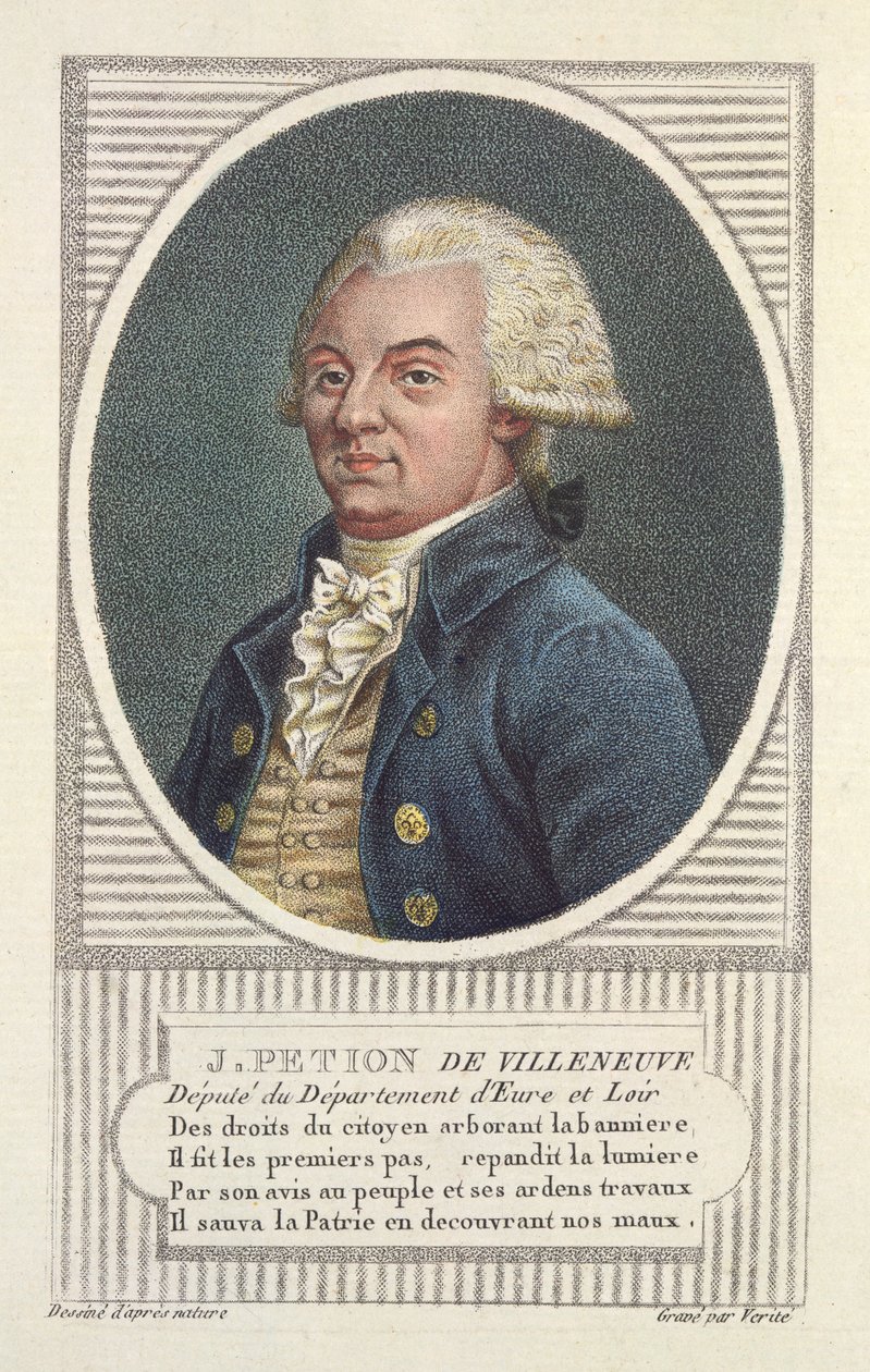 Jerome Petion de Villeneuve (1756-94) by Jean Baptiste Verite
