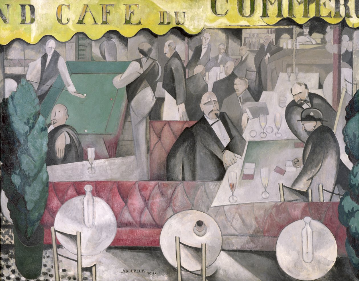 Şişe, Cam ve Meyve Tabağı, 1921 ki by Jean Emile Laboureur