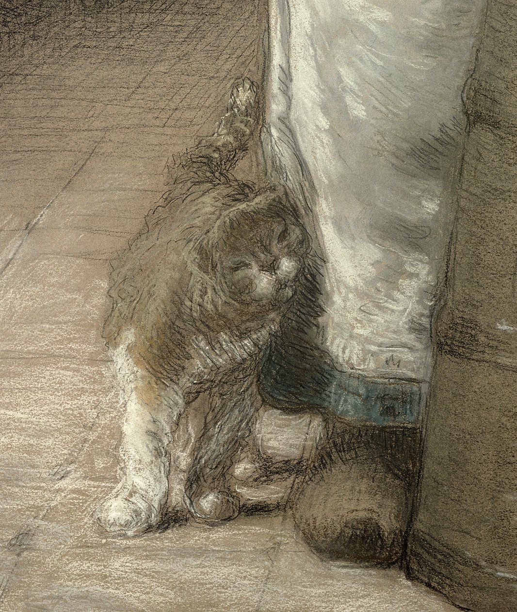 Çalkalama Tereyağı, 1866-68 (kağıt üzerine kurşun kalem ve pastel) (155306 detayı) by Jean Francois Millet