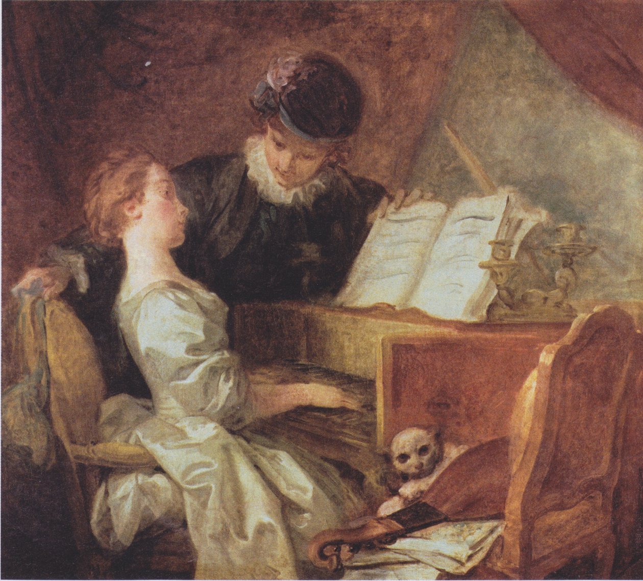 müzik dersi by Jean Honore Fragonard