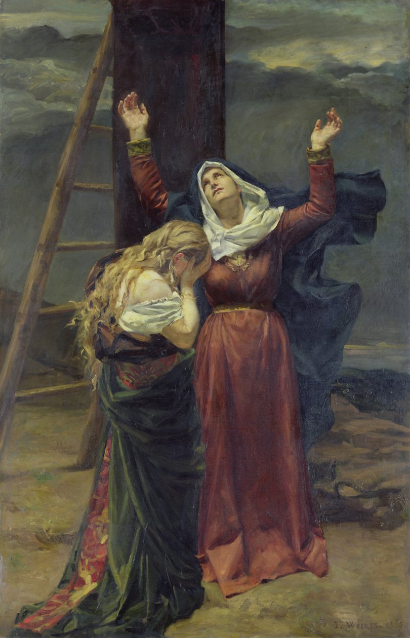 Çarmıhın dibindeki Bakire by Jean Joseph Weerts