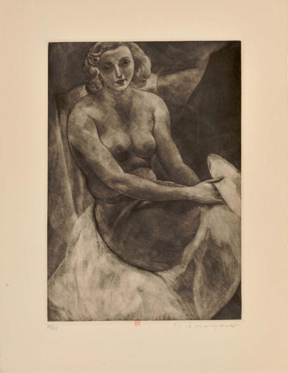 Yüzler, on dört mezzotint baskı paketi by Jean Louis Boussingault