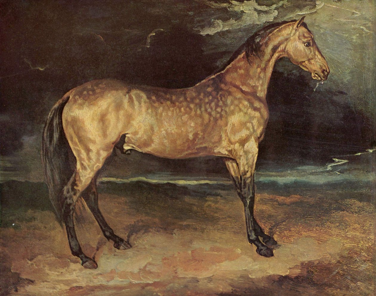 Fırtınada at by Theodore Gericault