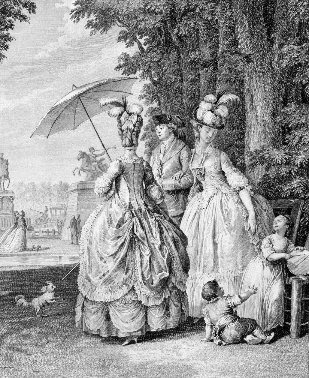 The Rendezvous at Marly, engraved by Carl Guttenberg (1743-1790) by Jean Michel the Younger Moreau