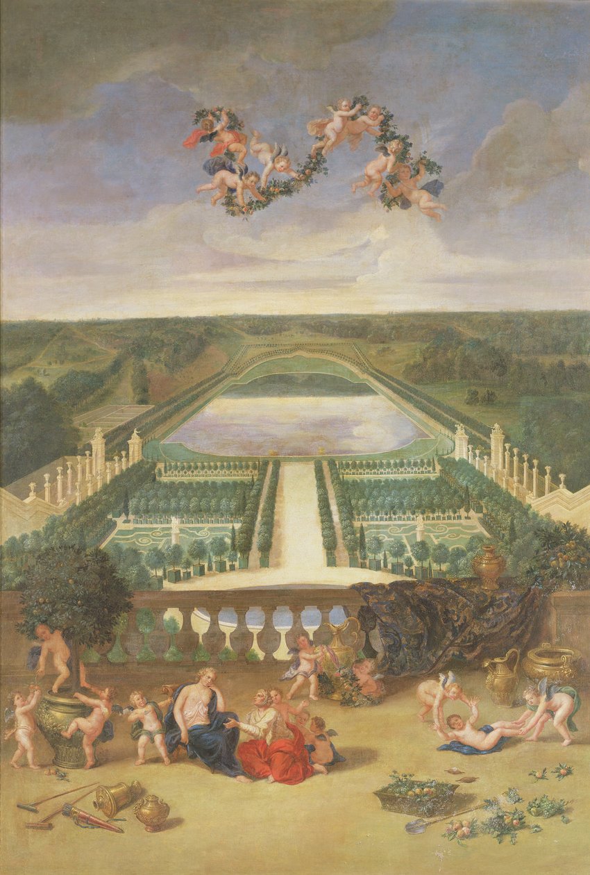 View of the Orangerie at Versailles, from the Piece d