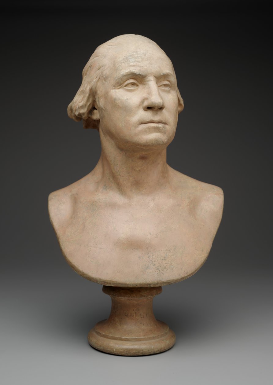 George Washington, c.1786 (boyalı sıva) by Jean Antoine Houdon