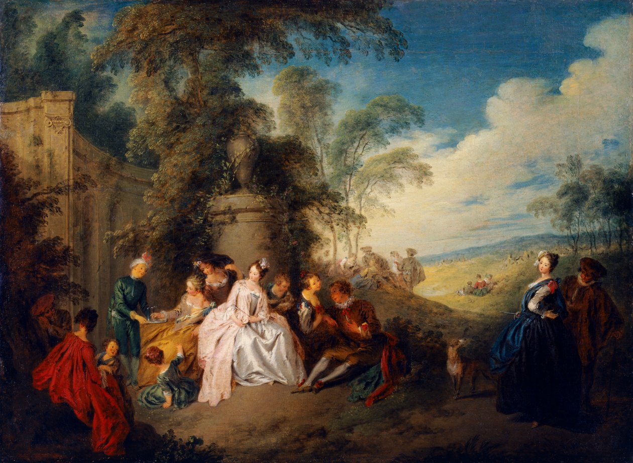 Ülke Partisi (tuval üzerine yağlıboya) by Jean Baptiste Joseph Pater