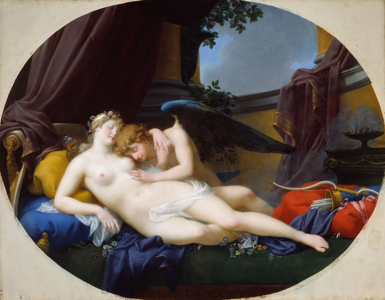 Aşk Tanrısı ve Ruh by Jean Baptiste Regnault