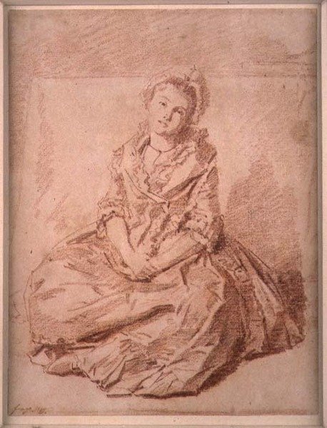 Oturan Kız by Jean Honore Fragonard