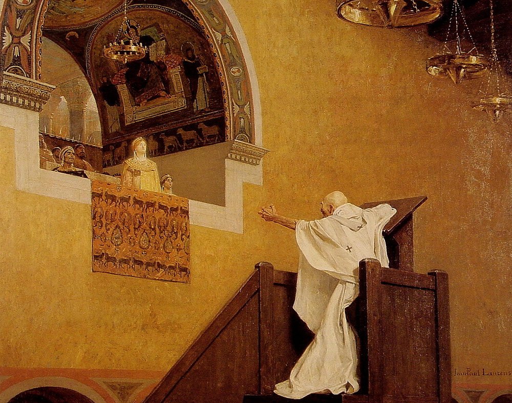 Aziz John Chrysostom ve İmparatoriçe Eudoxia by Jean Paul Laurens