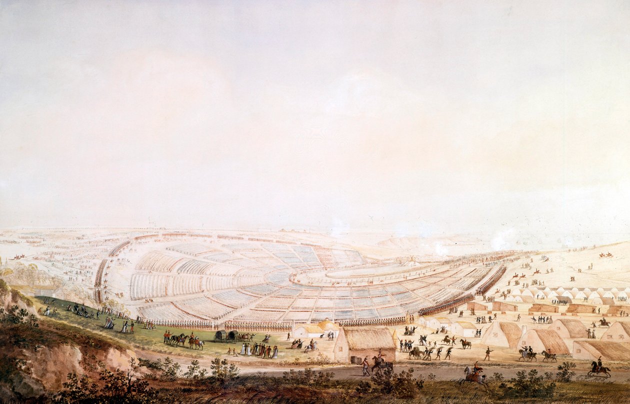 Boulogne-sur-Mer kampındaki ordunun görünümü by Jean Rodolphe Gautier