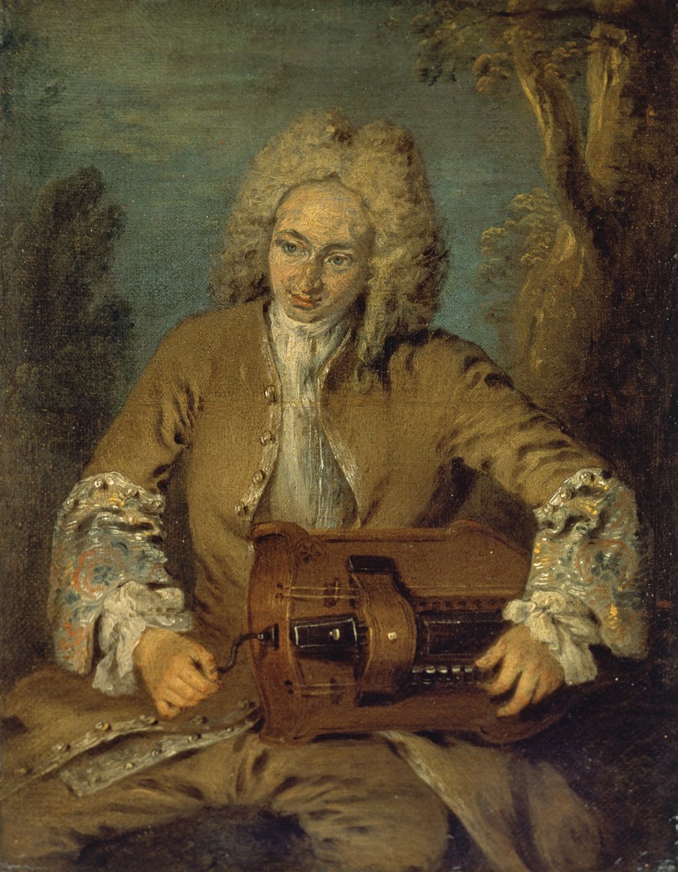 Hurdy-Gurdy Oynayan Adam by Jean Antoine Watteau