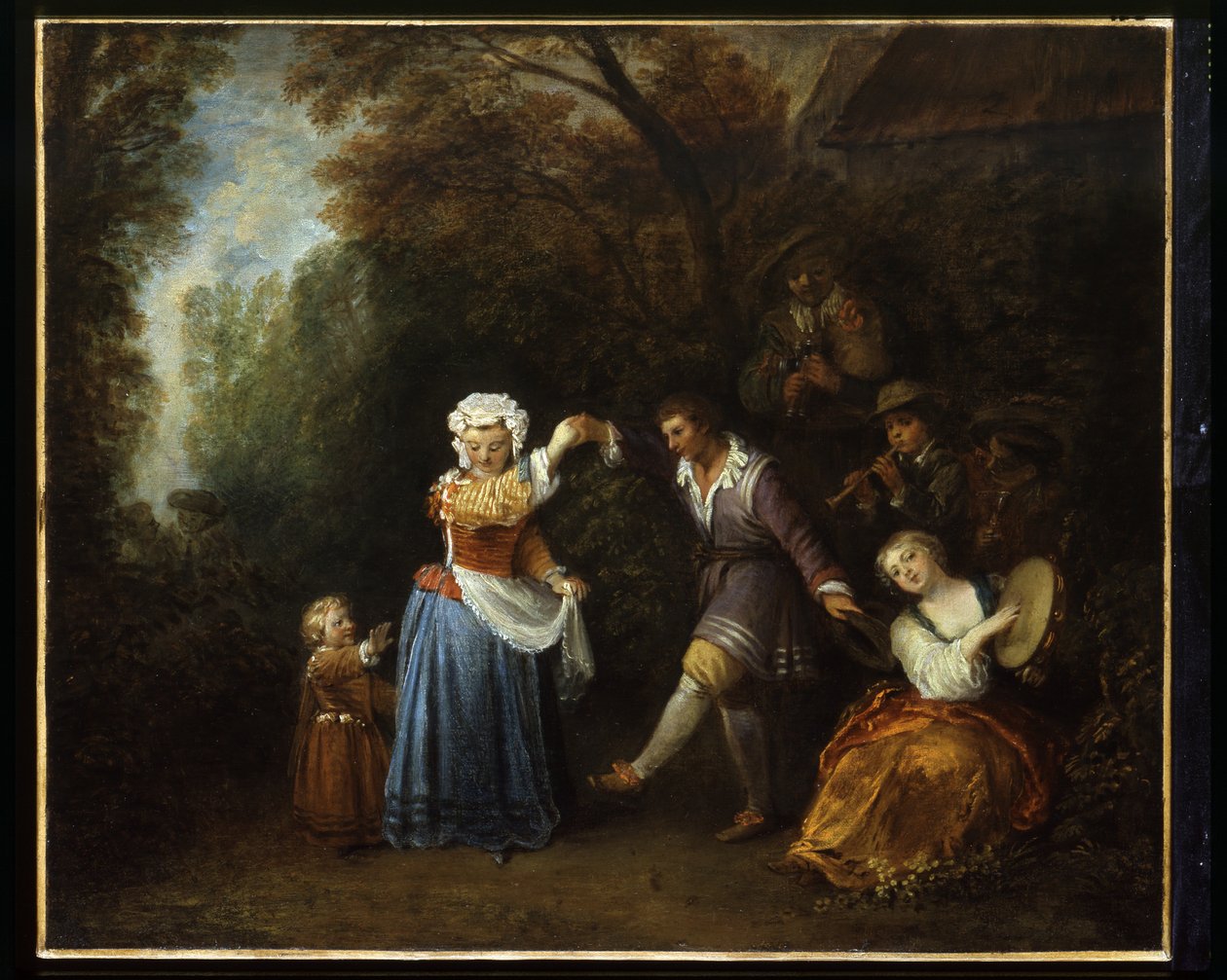 Köy Dansı (tuval üzerine yağlıboya) by Jean Antoine Watteau