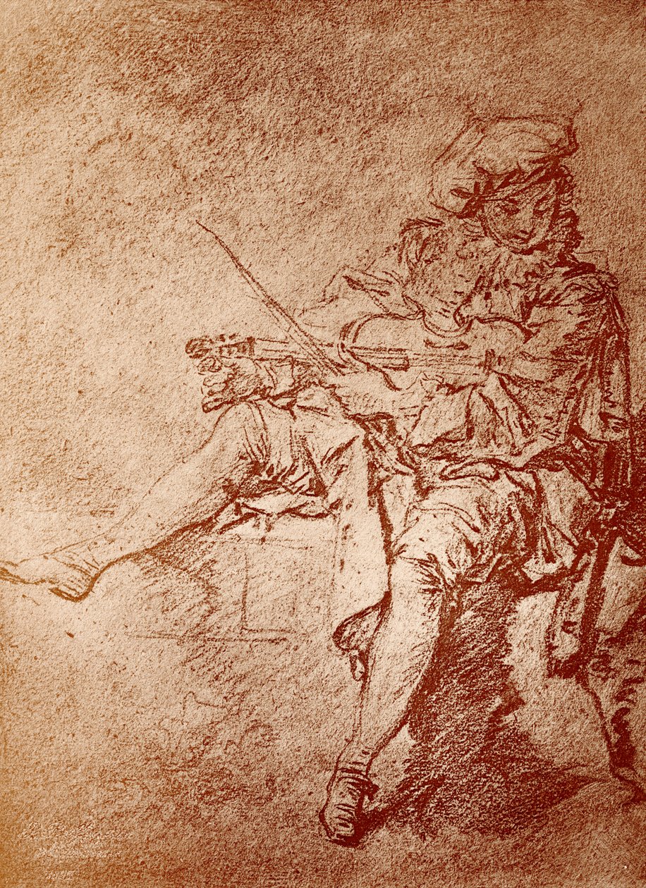 kemancı by Jean Antoine Watteau