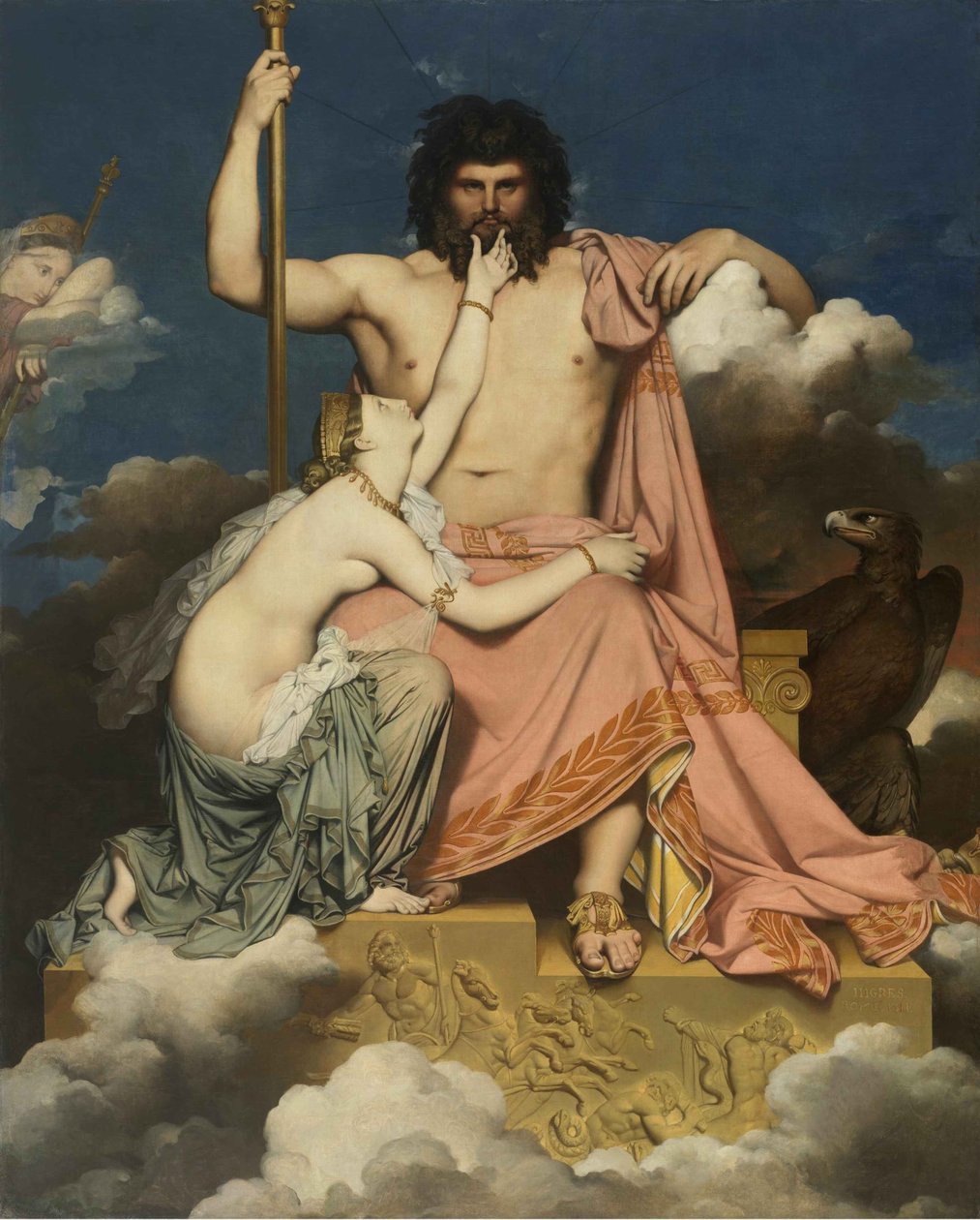 Jüpiter ve Thetis, 1811. by Jean Auguste Dominique Ingres