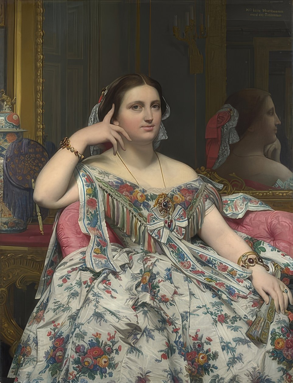 Madam Moitessier. 1856 by Jean Auguste Dominique Ingres