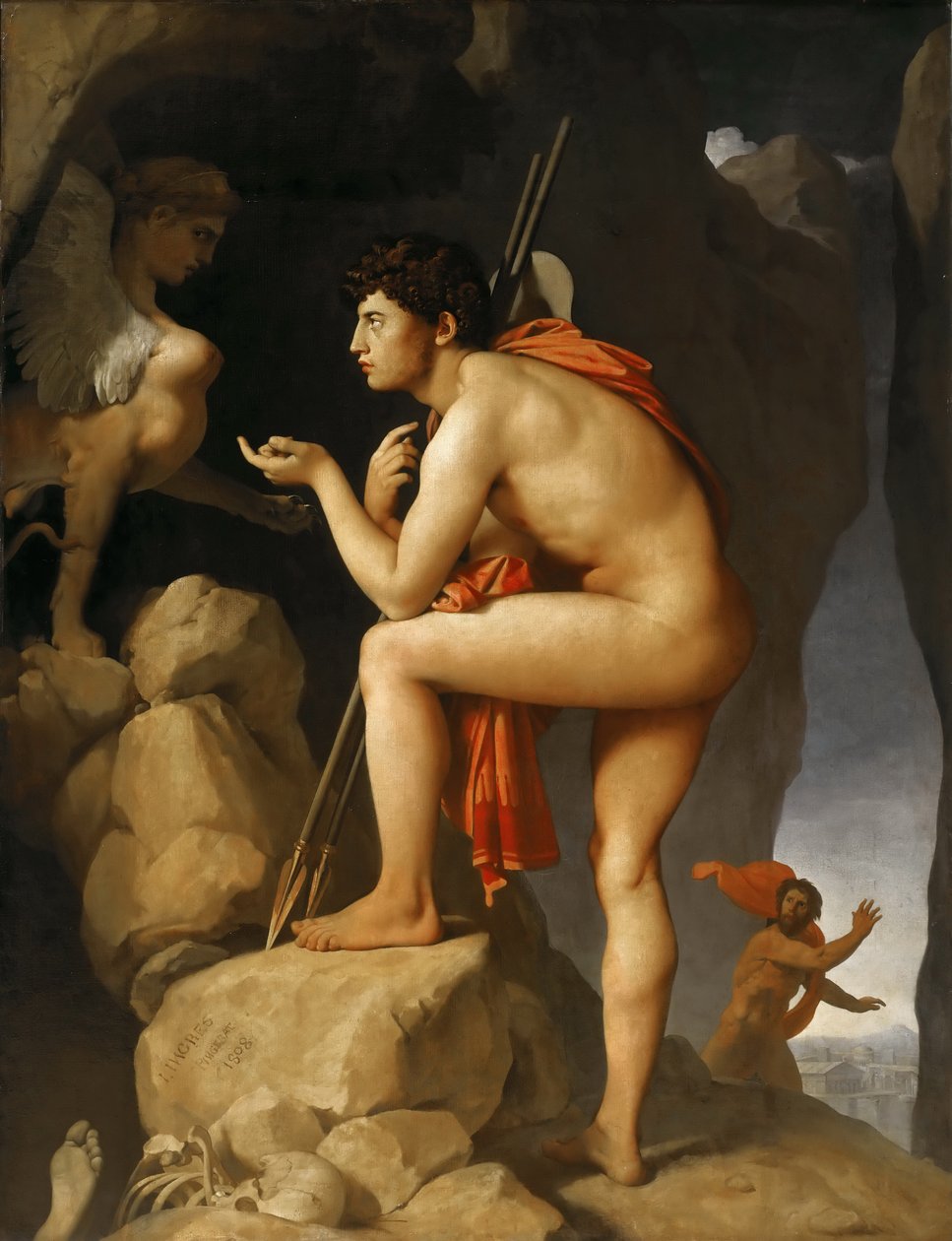 Oidipus ve Sfenks by Jean Auguste Dominique Ingres