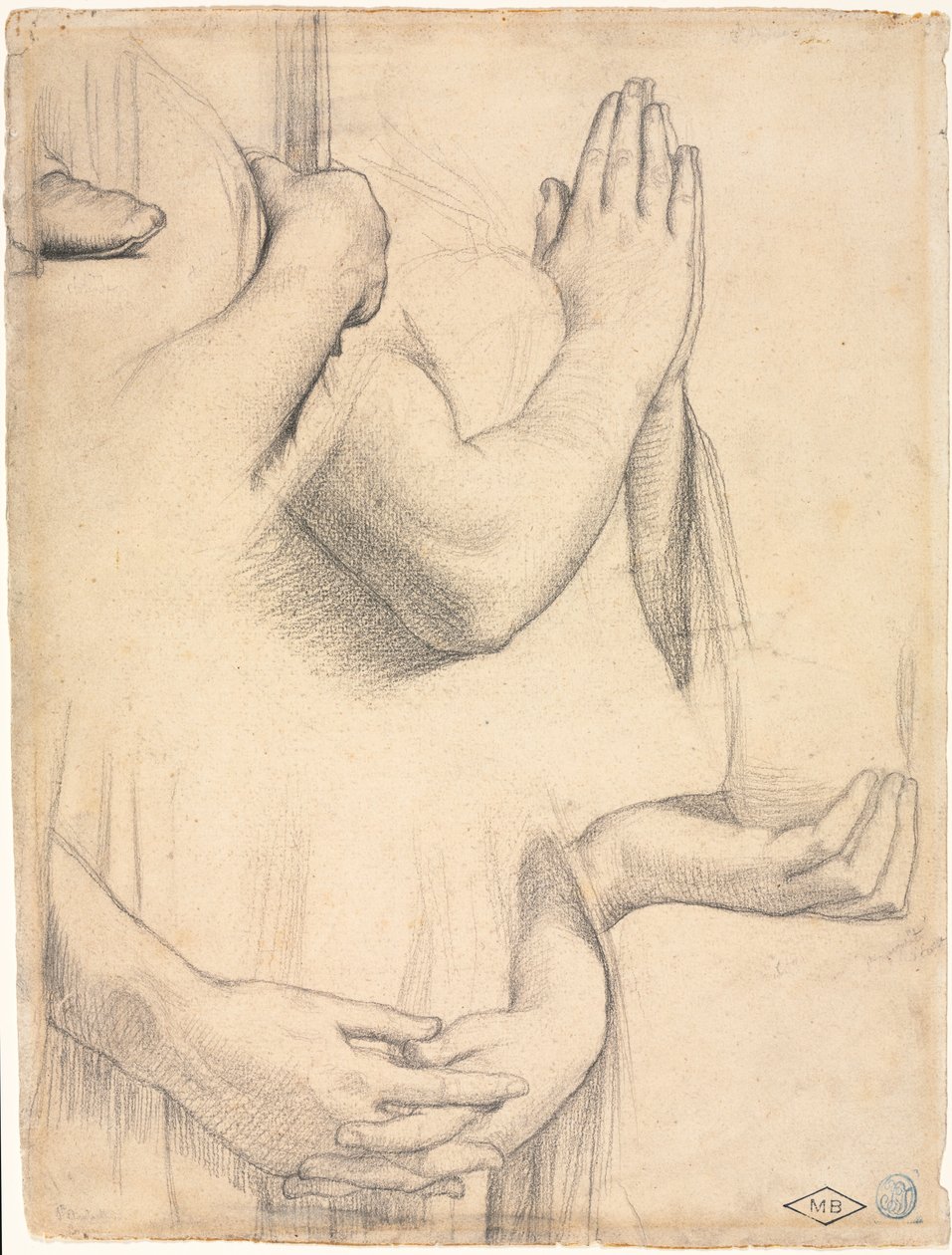 Ellerin Çalışması by Jean Auguste Dominique Ingres