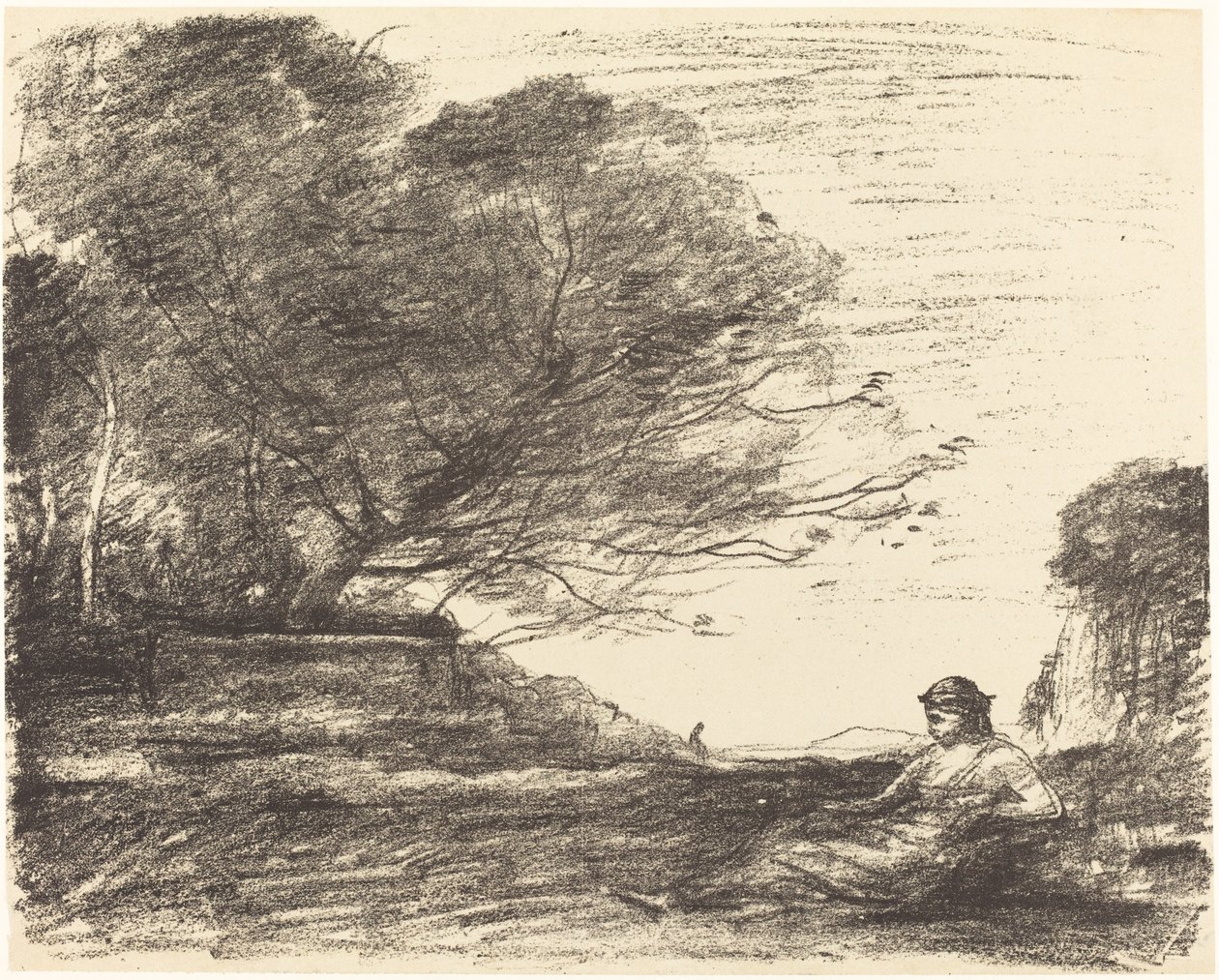 Sappho (Sapho) by Jean Baptiste Camille Corot